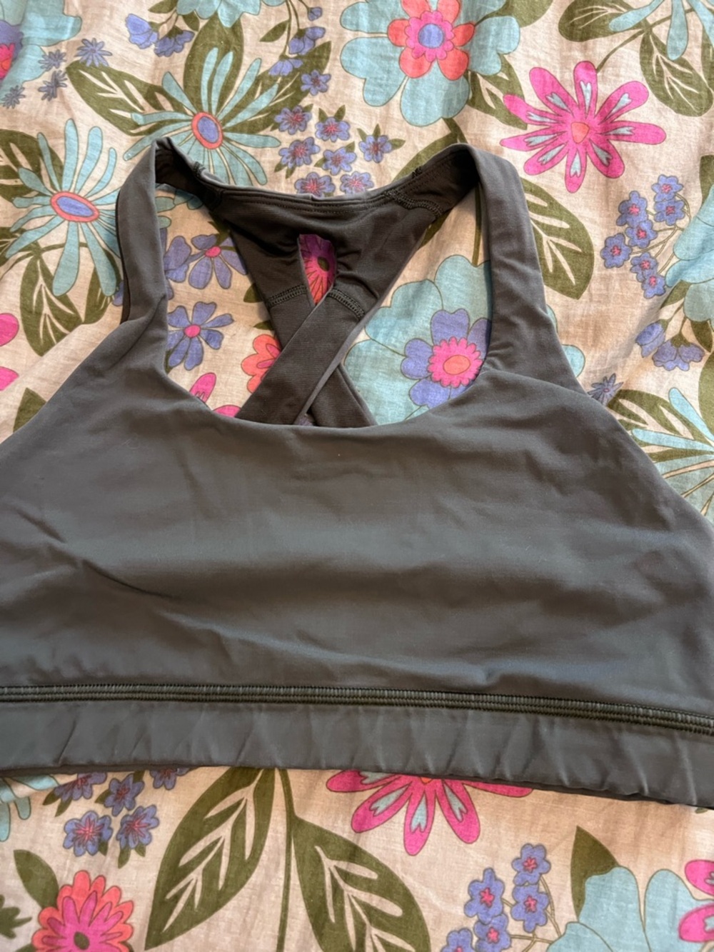 Lululemon Women’s gray Crisscross Back Sports Bra women’s size 8 - Picture 2 of 4
